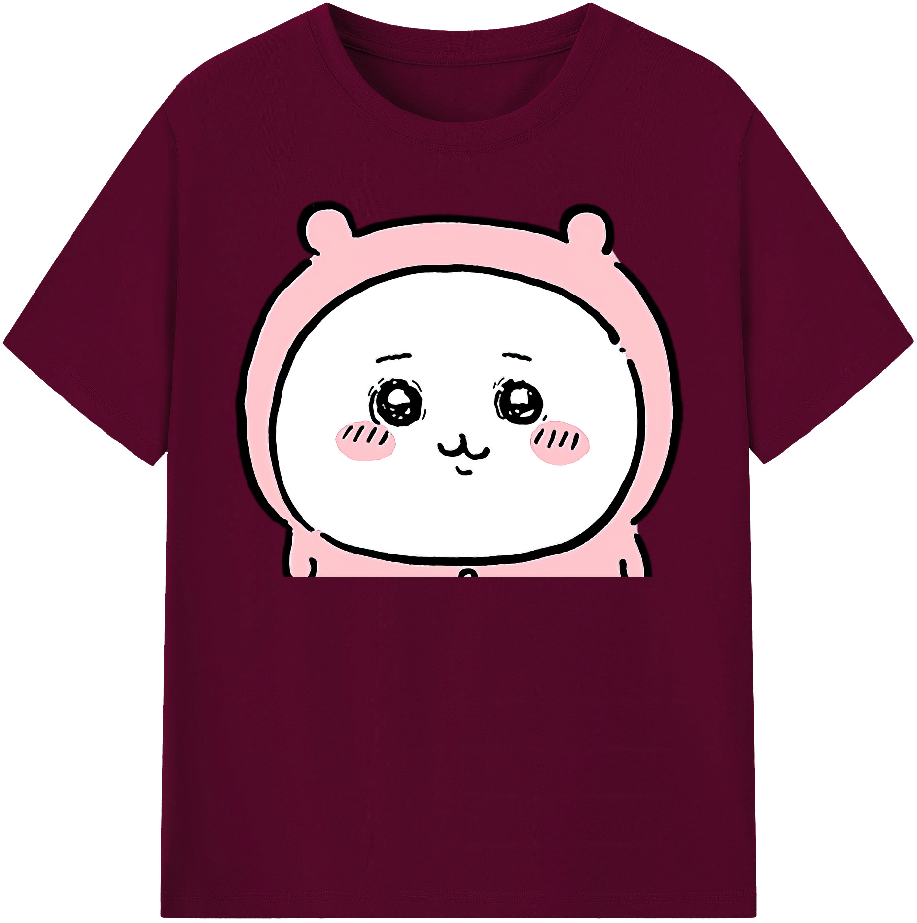 （画像用） ちいかわ ちいかわ Chii-kawa chiikawa レディースカジュアルプリントTシャツ（綿100％）